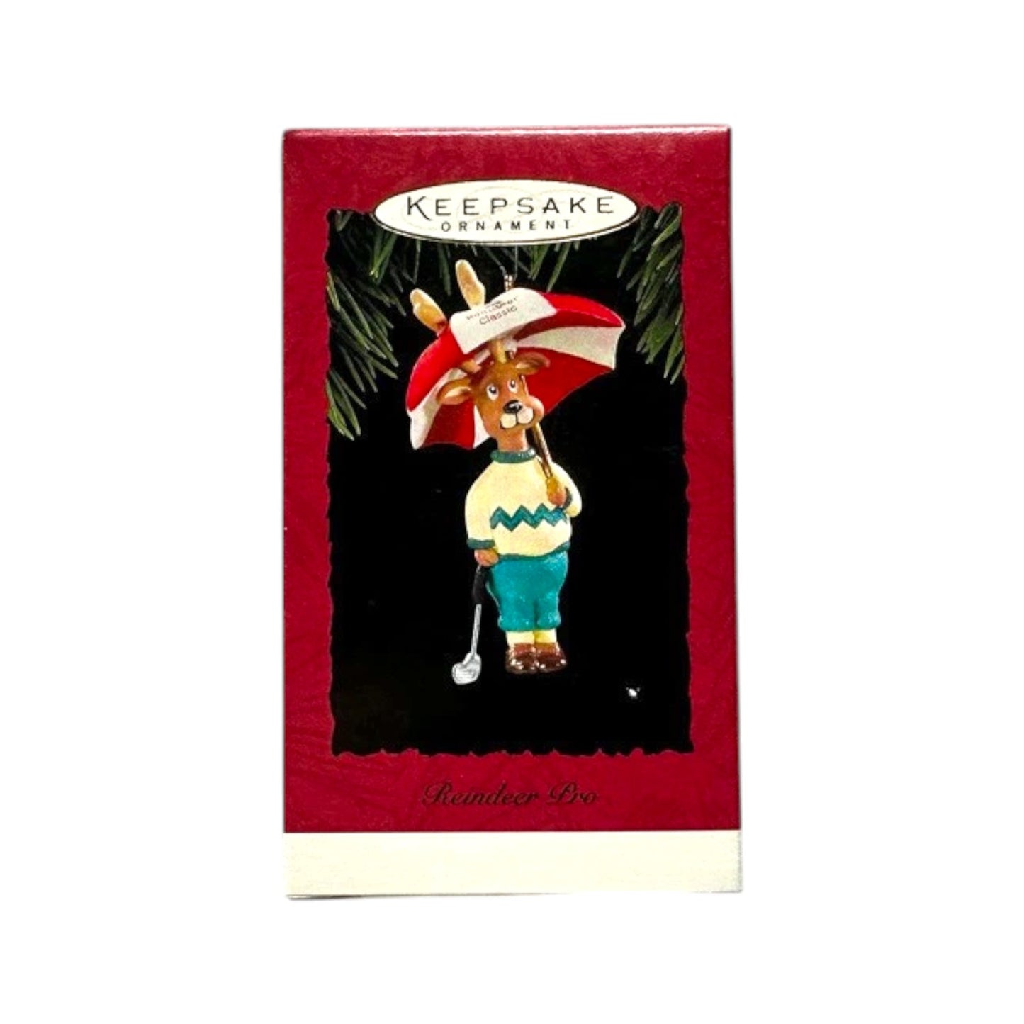 1994 Reindeer Pro Hallmark Ornament (Golf) QX592 6 Image2