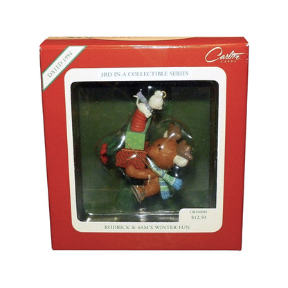 1994 Rodrick & Sam’s Winter Fun (Reindeer) Carlton Cards Heirloom Ornament ORN008L Image2
