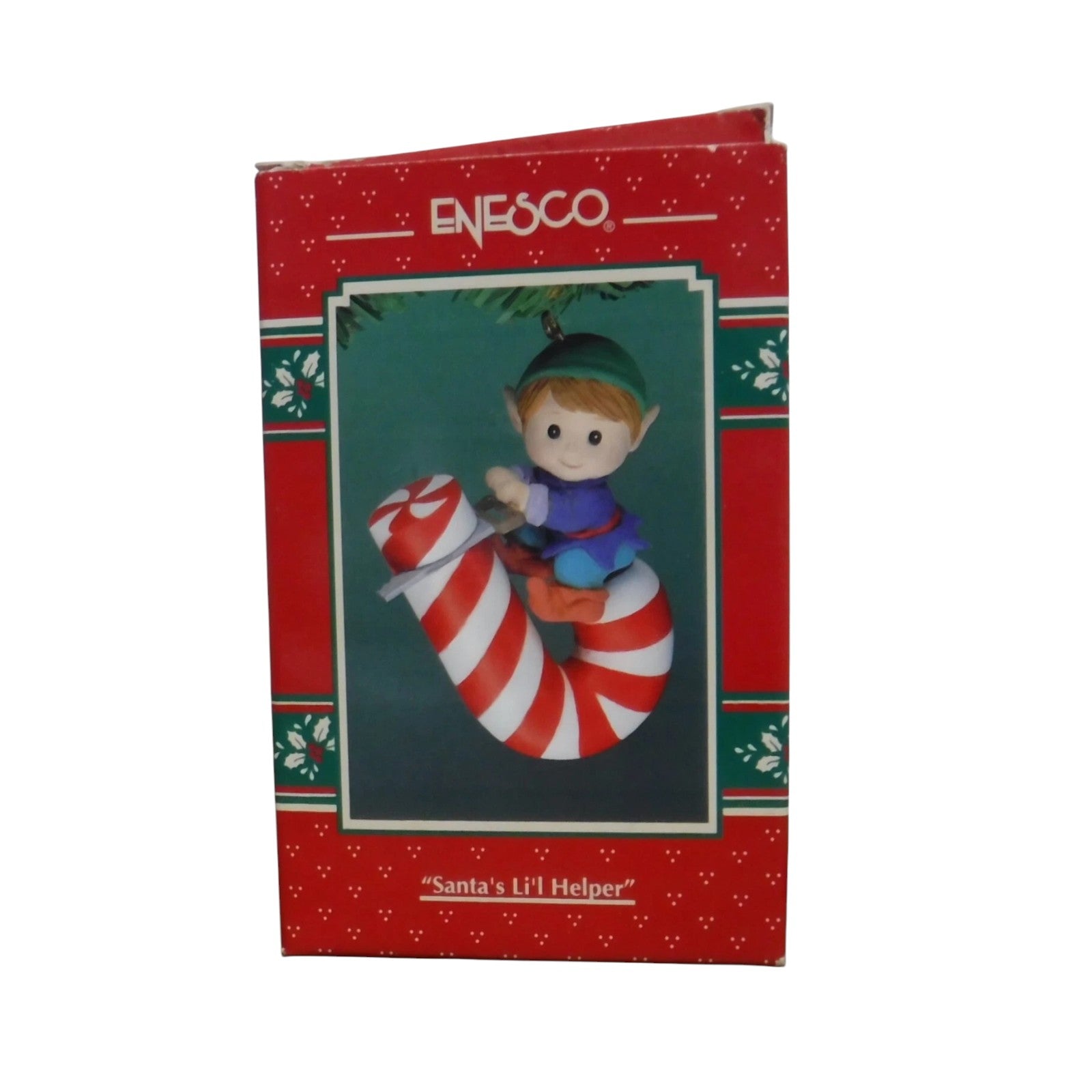 1994 Santa's Li'l Helper Enesco Ornament (Candy Cane) 595519 Image2