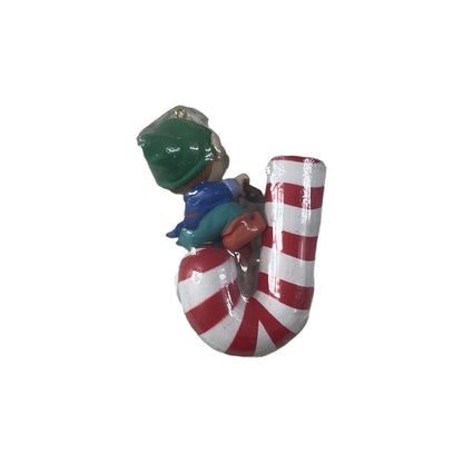 1994 Santa's Li'l Helper Enesco Ornament (Candy Cane) 595519 Image3
