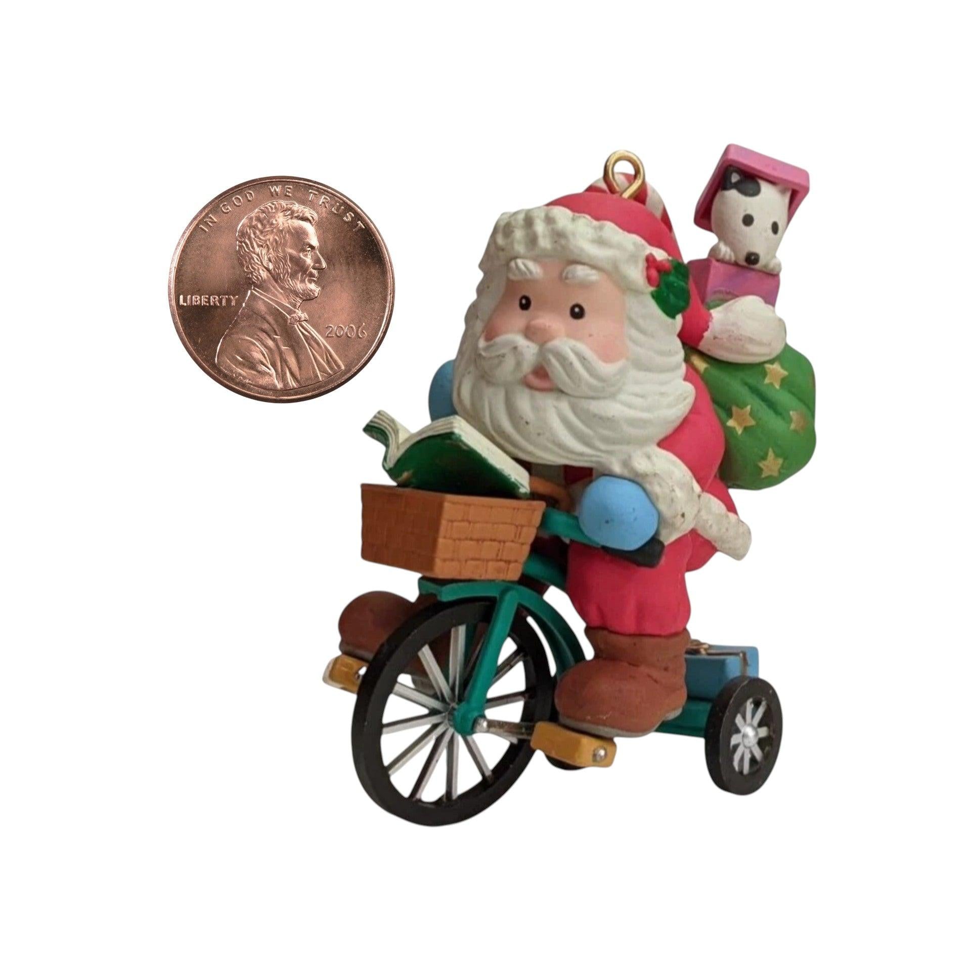 1994 Santa's Scret Test Ride Enesco Ornament (Santa Claus) 599107 Image3