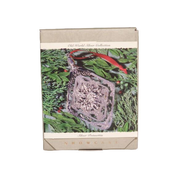 1994 Silver Poinsettia Hallmark Ornament (Silver Collection) QK1006