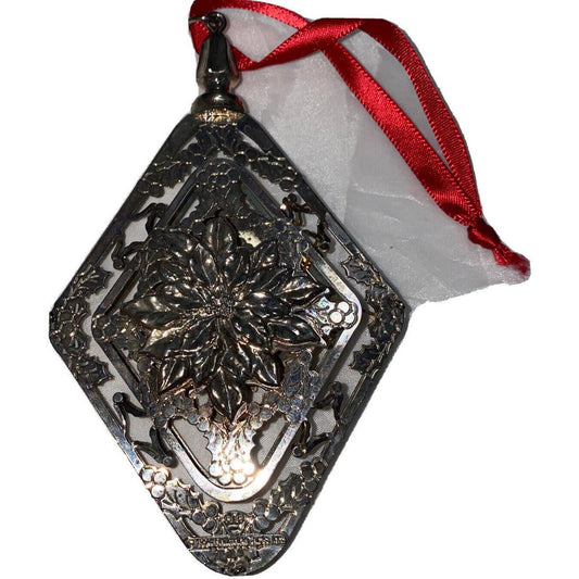 1994 Silver Poinsettia Hallmark Ornament (Silver Collection) QK1006
