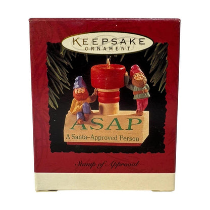 1994 Stamp of Approval Hallmark Ornament (Santa Claus) QX5703 Image2