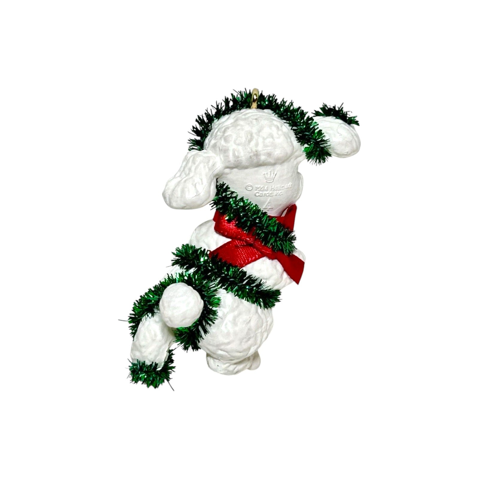 1994 White Poodle Hallmark Ornament (Puppy Love) QX5253 Image4