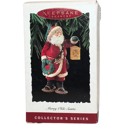 1994 Wreath and Lantern Hallmark Ornament (Merry Olde Santa) QX5256