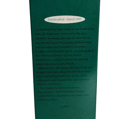 1995 1958 Ford Edsel Citation Convertible Hallmark Ornament (Classic American Cars - Club) QXC4167