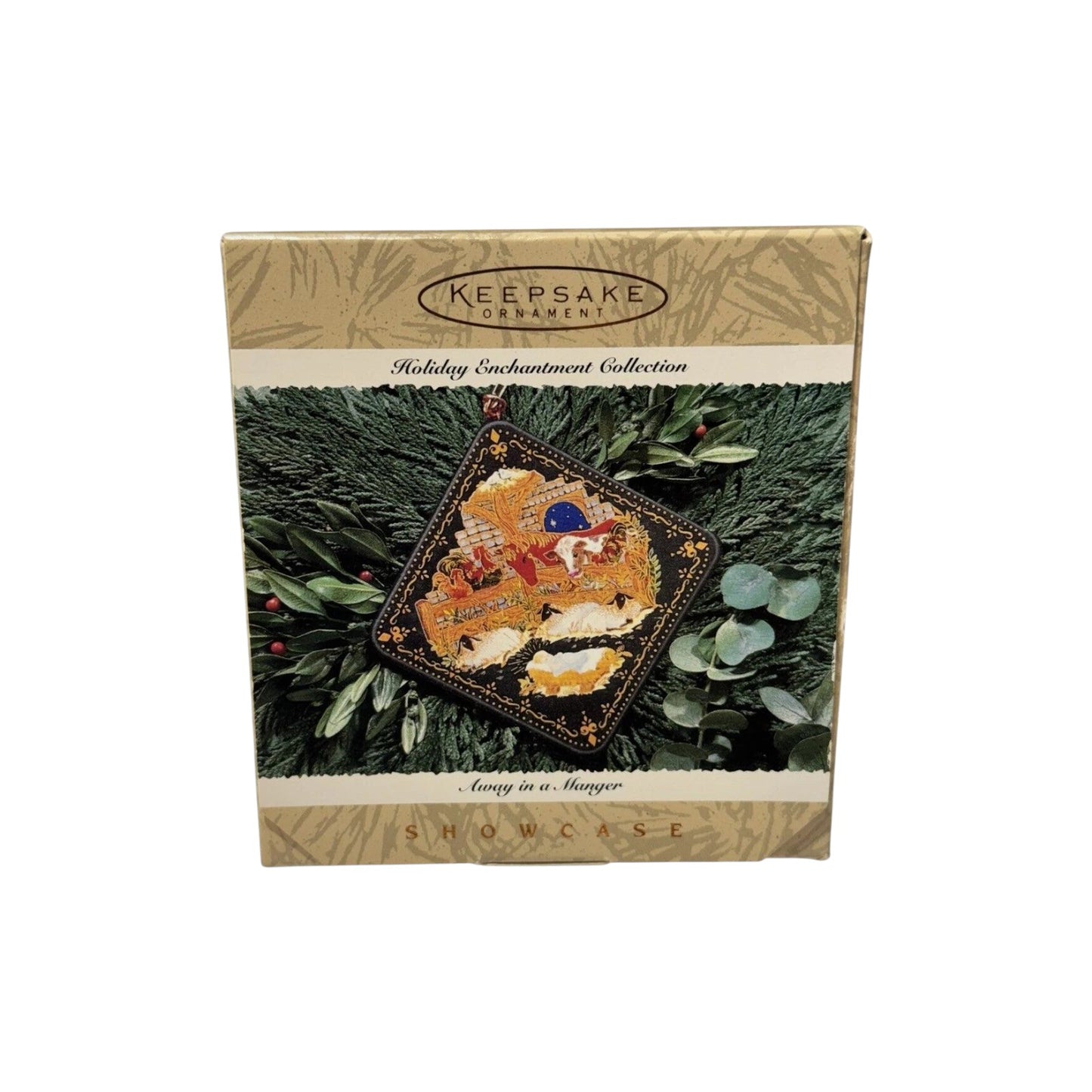 1995 Away in a Manger Hallmark Ornament (Holiday Enchantment Collection) QK1097 Image2