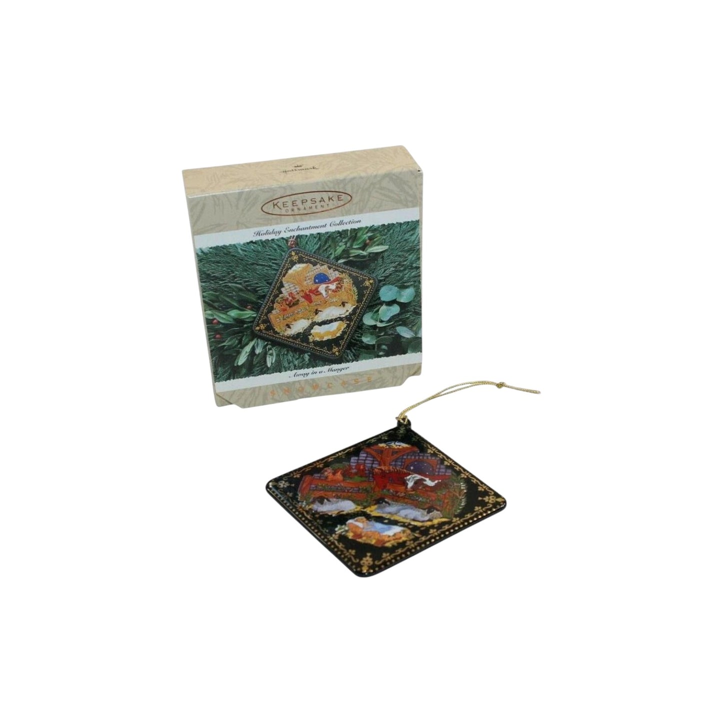1995 Away in a Manger Hallmark Ornament (Holiday Enchantment Collection) QK1097 Image3
