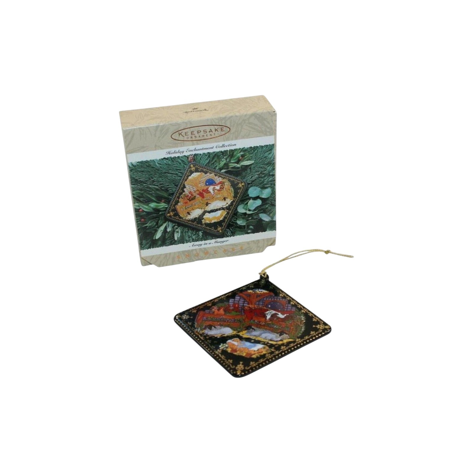 1995 Away in a Manger Hallmark Ornament (Holiday Enchantment Collection) QK1097 Image3