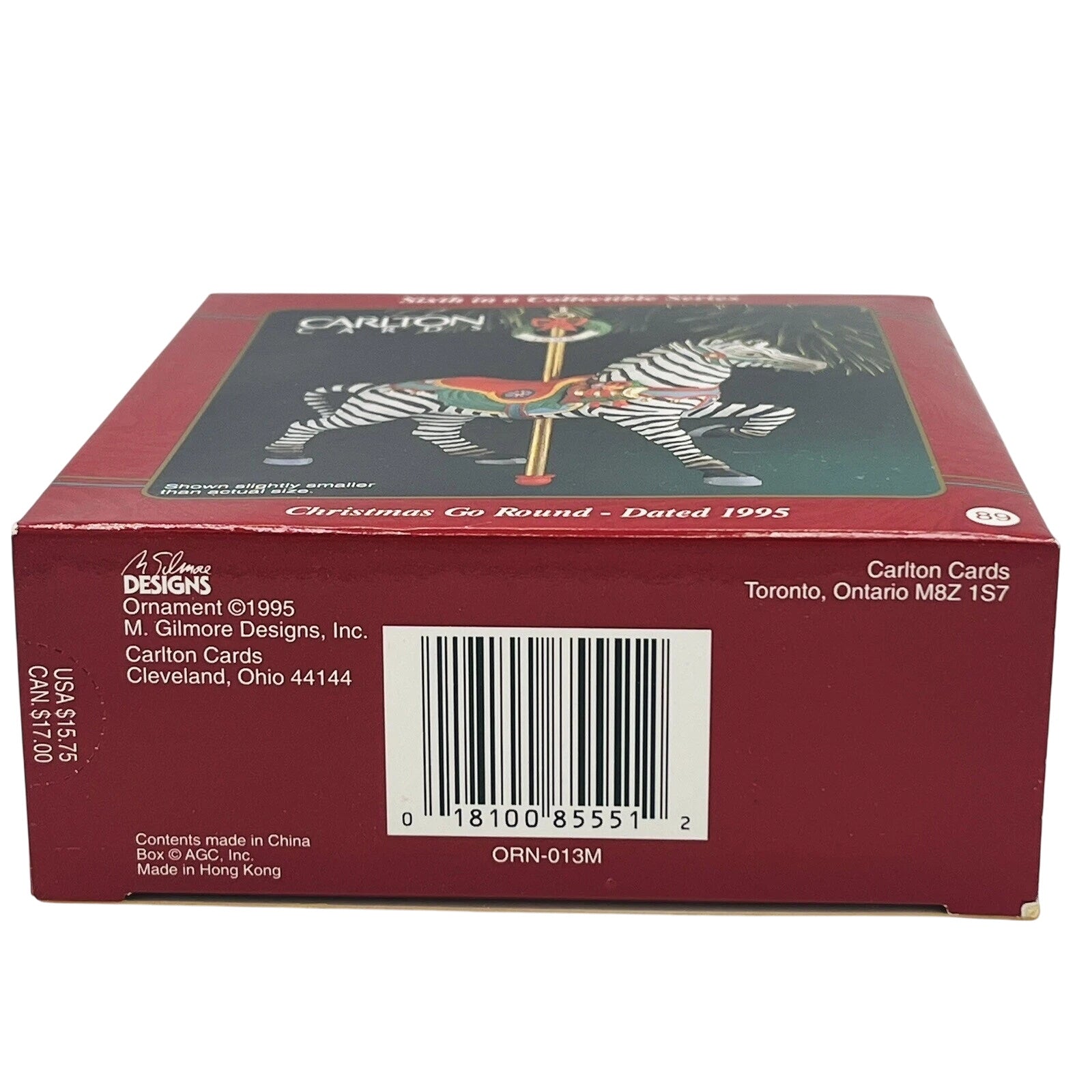 1995 Christmas Go Round Carlton Cards Ornaments (Carousel Horse) by Carlton Cards ORN-013M