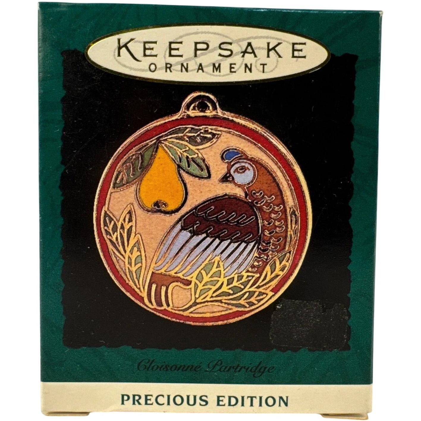 1995 Cloisonne Partridge Hallmark Ornament (Precious Editions) QXM4017