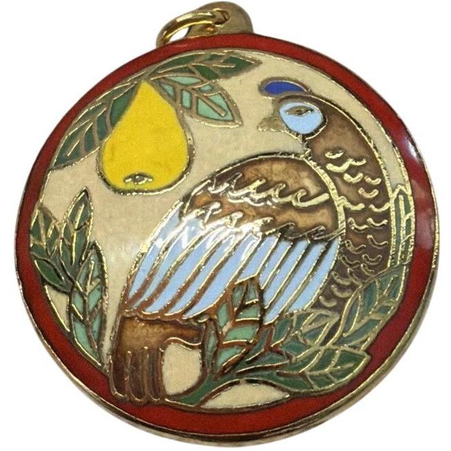 1995 Cloisonne Partridge Hallmark Ornament (Precious Editions) QXM4017