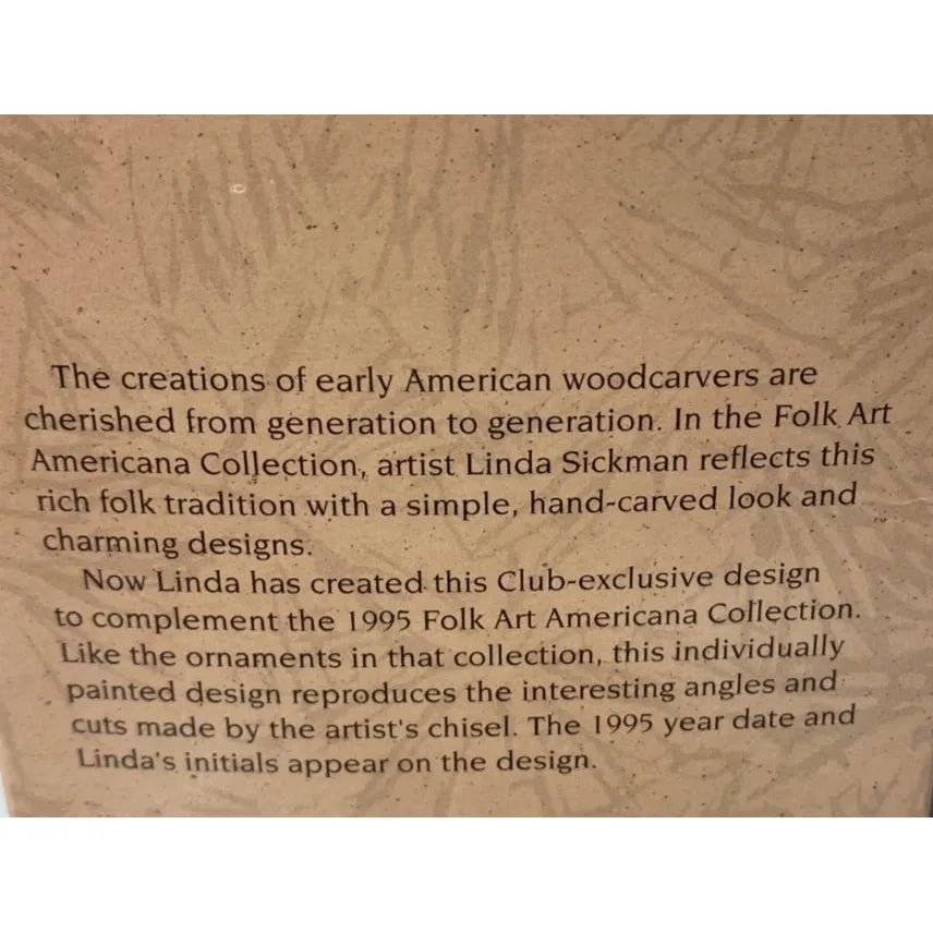 1995 Home From the Woods Hallmark Ornament (Folk Art Americana) QXC1059