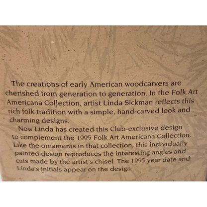 1995 Home From the Woods Hallmark Ornament (Folk Art Americana) QXC1059
