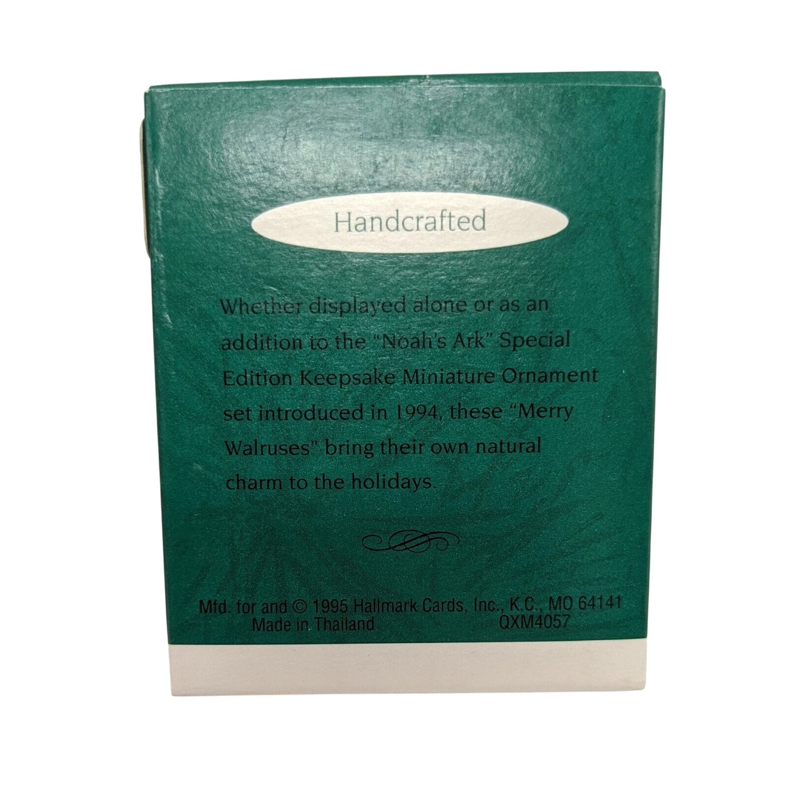 1995 Merry Walruses Hallmark Ornament (Noah's Ark) QXM4057