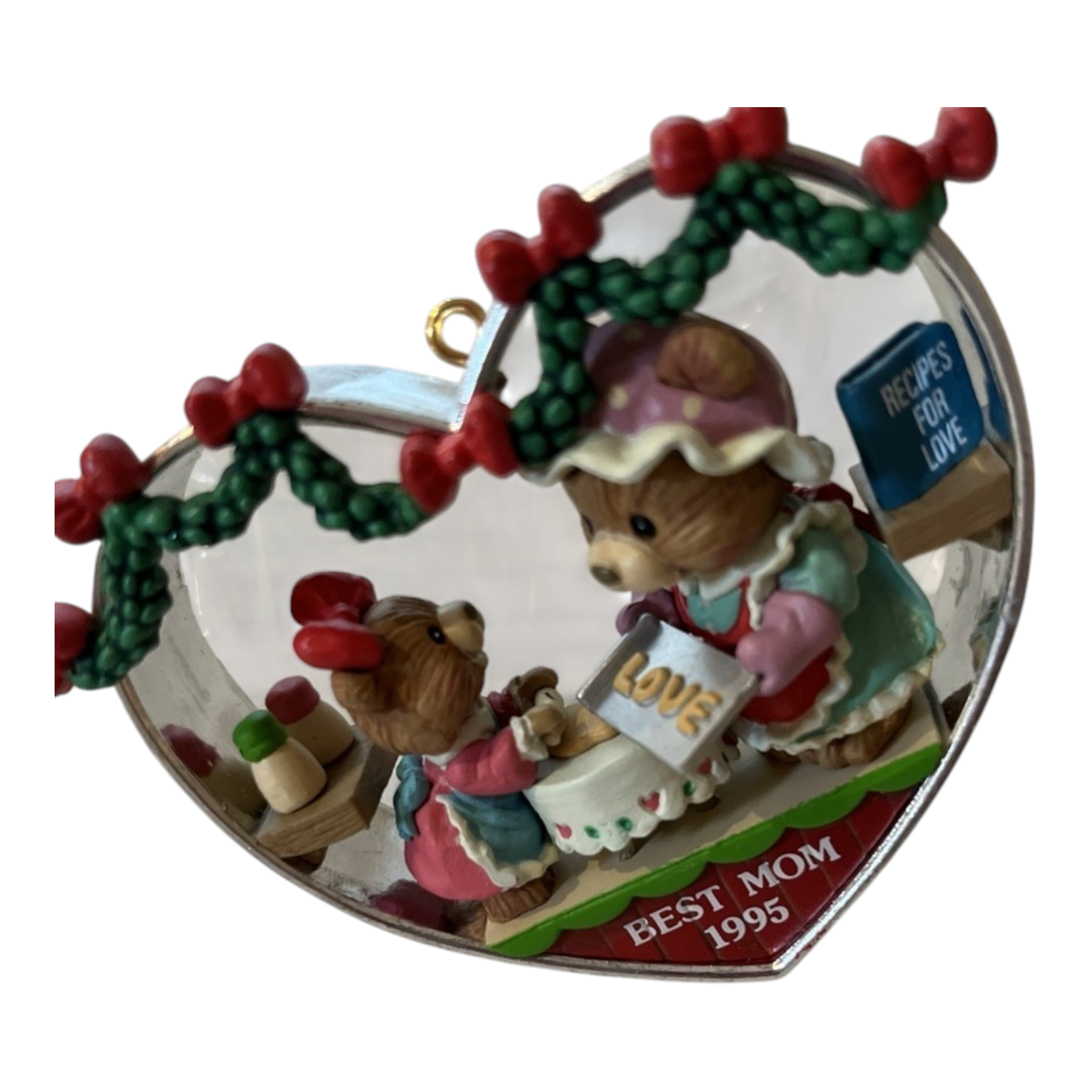 1995 Mother -Teddy Bear Family Carlton Cards Ornaments (Heart) ORN-034M