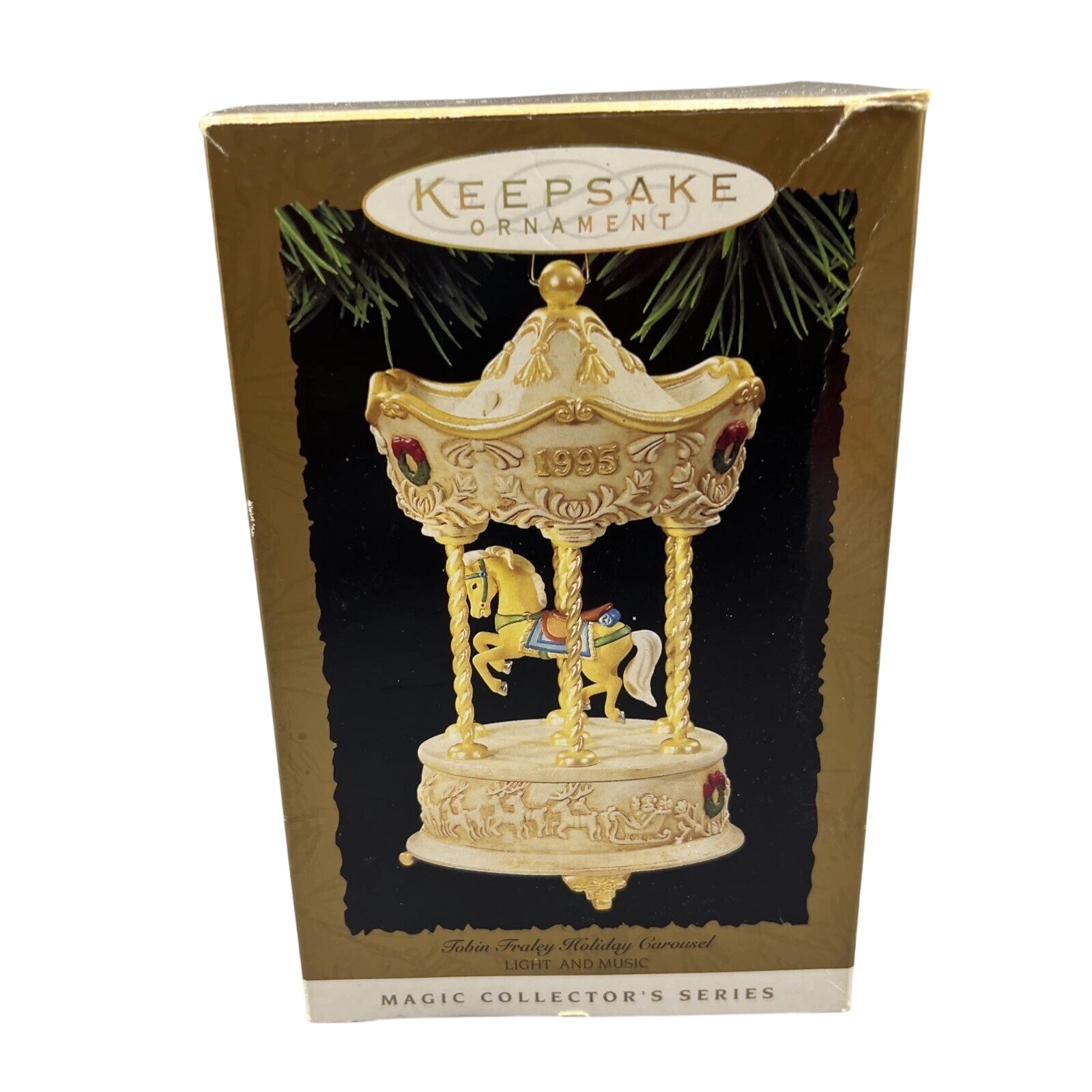 1995 Over the Waves Hallmark Ornament (Tobin Fraley Carousel Horse) QLX7269