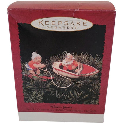 1995 Water Sports, Santa & Mrs. Claus Hallmark Ornament (Mrs. Claus) QX6039