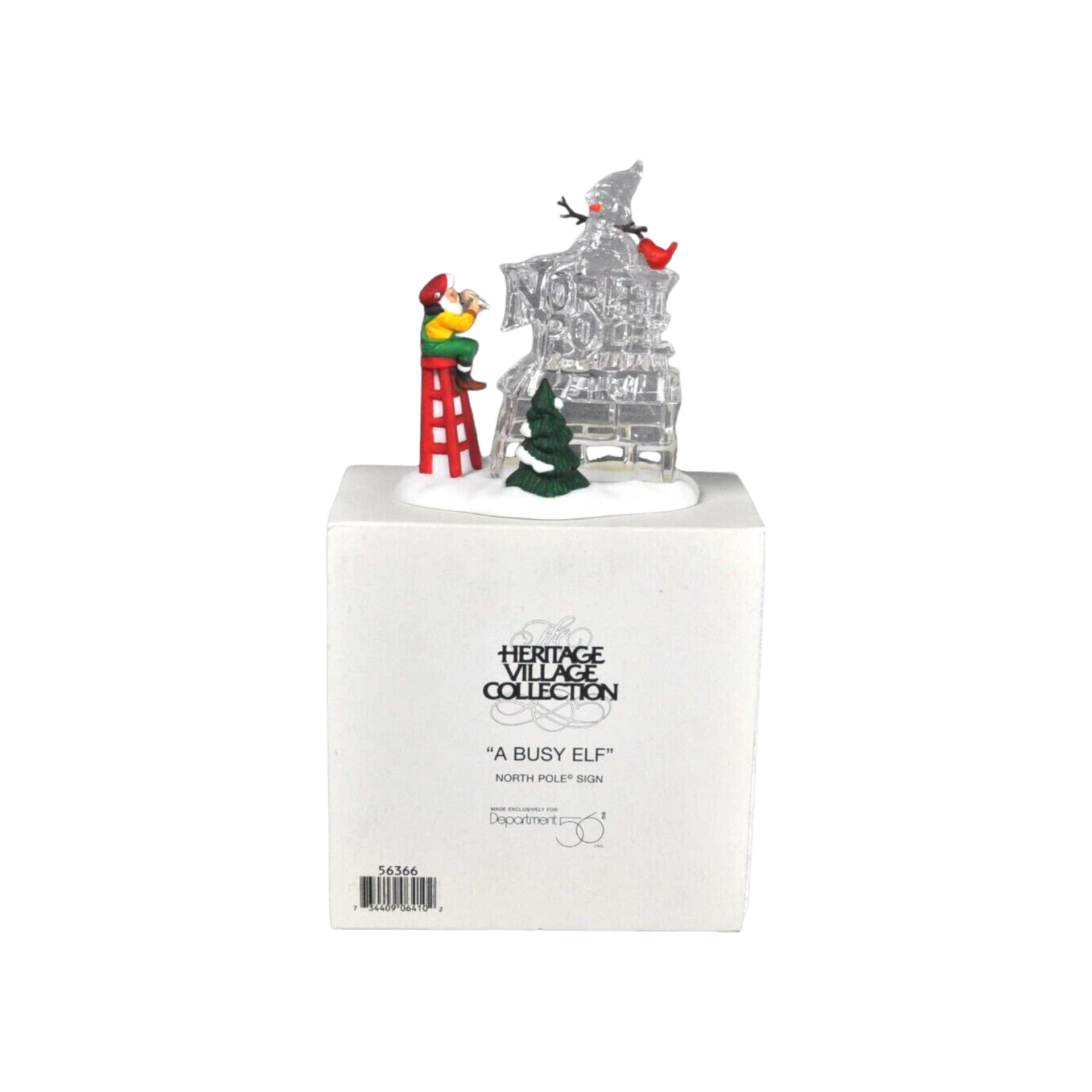 1995 A Busy Elf – North Pole Sign Department 56 Heritage Village Collection, #56366 Image3