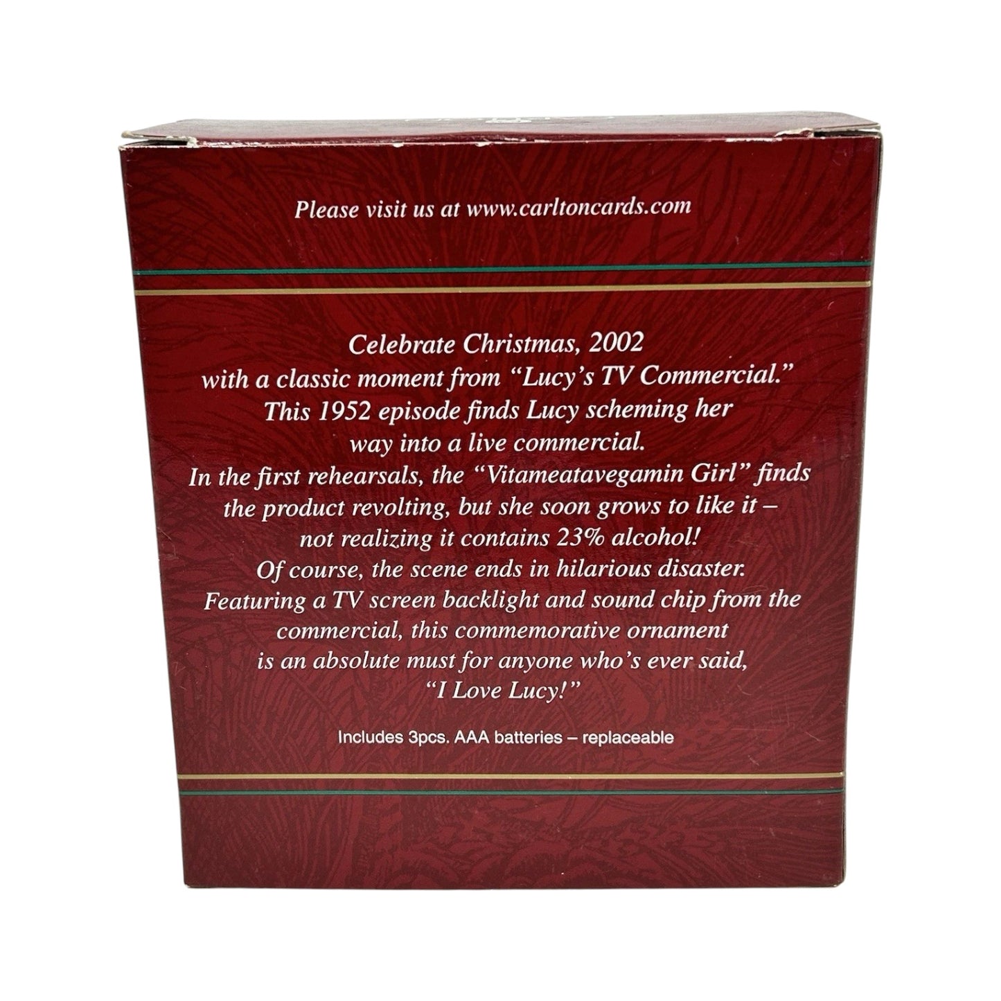 1995 An I Love Lucy Christmas Carlton Cards Ornaments (I Love Lucy) CXOR-062G Image9