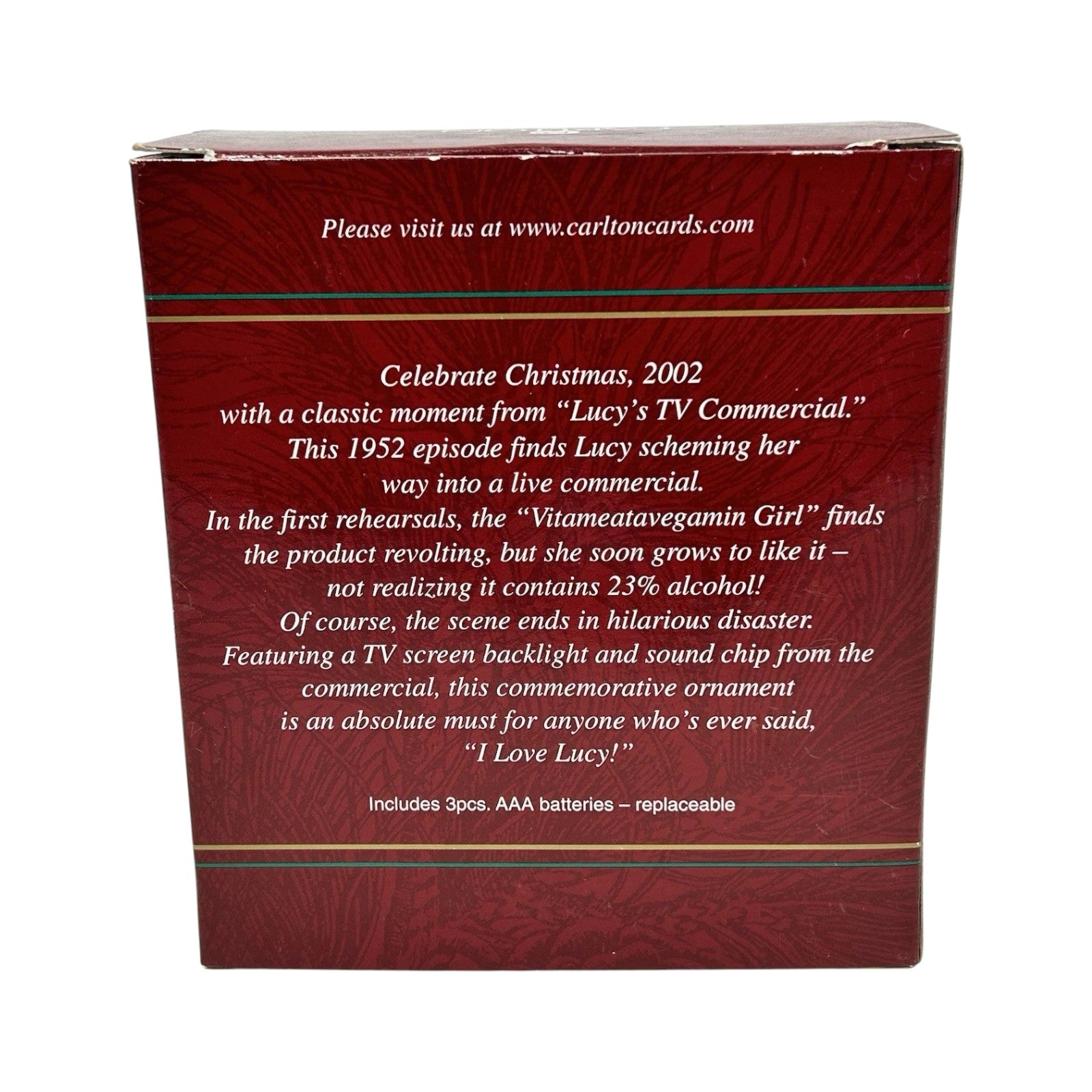 1995 An I Love Lucy Christmas Carlton Cards Ornaments (I Love Lucy) CXOR-062G Image9