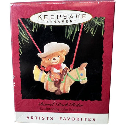 1995 Barrel-Back Rider Hallmark Ornament (Bear) QX5189
