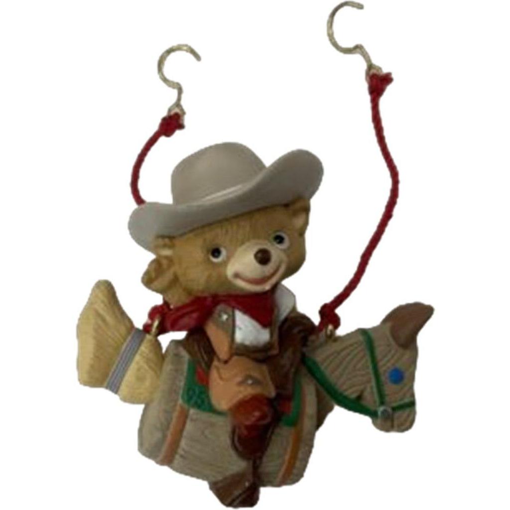 1995 Barrel-Back Rider Hallmark Ornament (Bear) QX5189