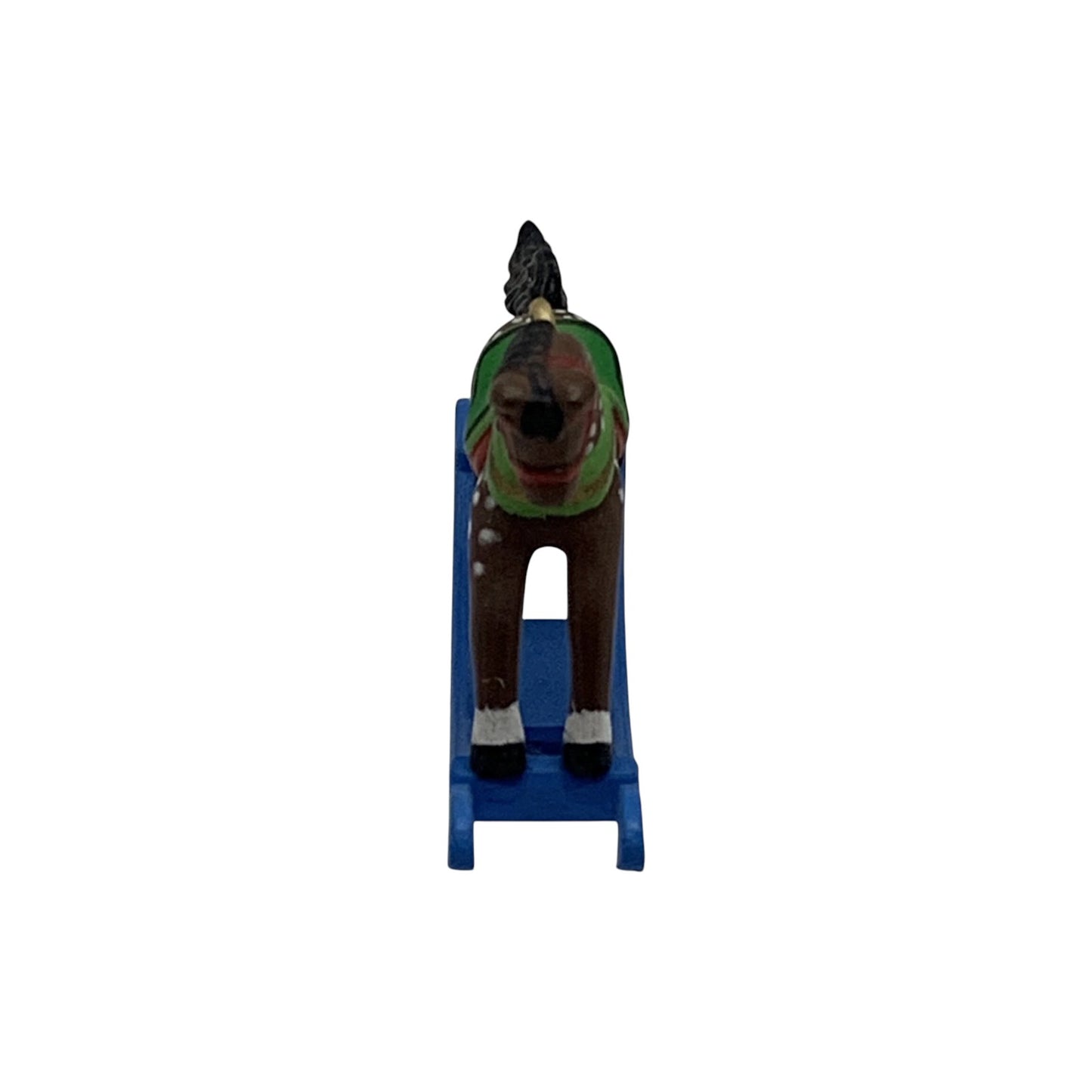 1995 Brown Spotted - Green Rocker Hallmark Ornament (Miniature Rocking Horse) QXM4827 Image4