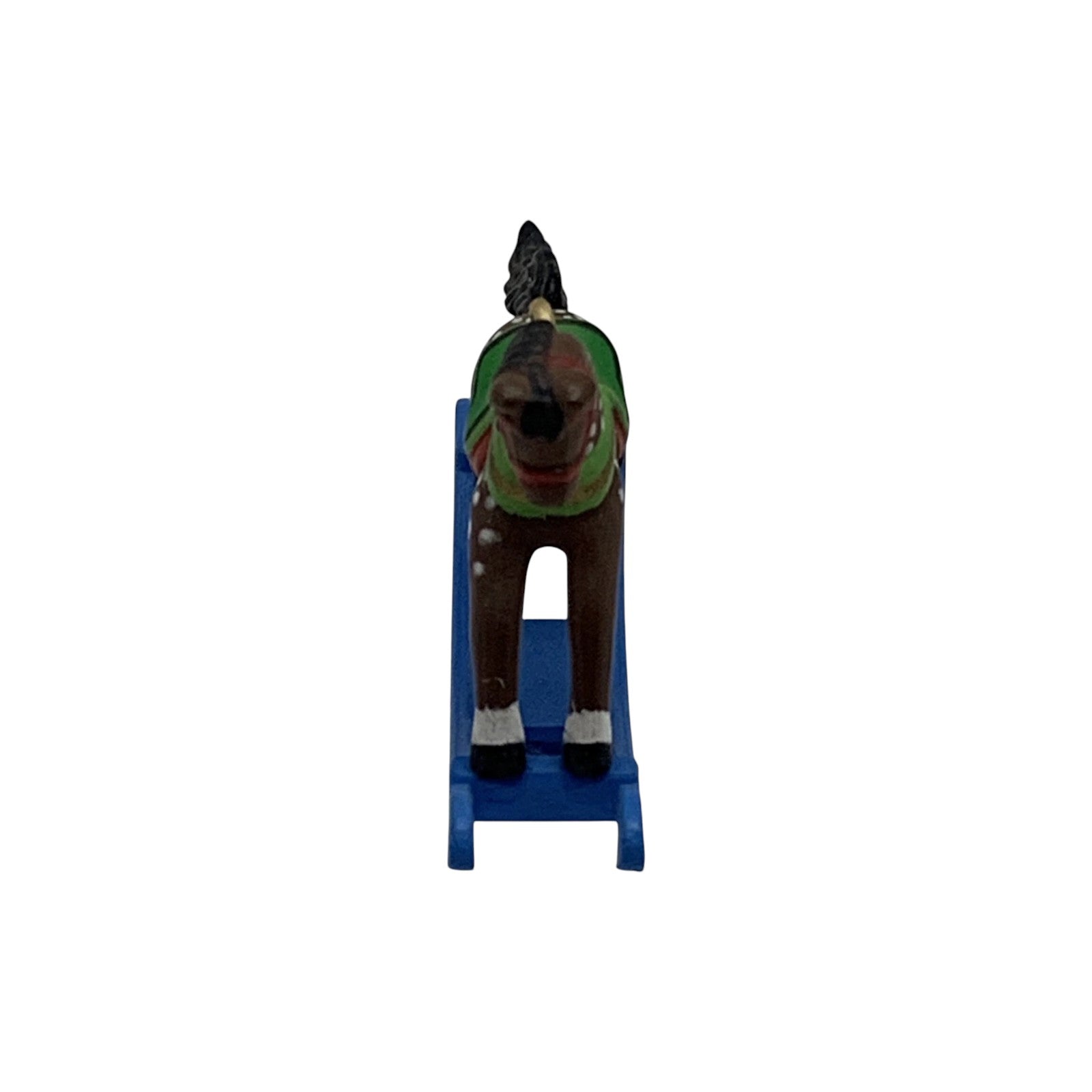 1995 Brown Spotted - Green Rocker Hallmark Ornament (Miniature Rocking Horse) QXM4827 Image4