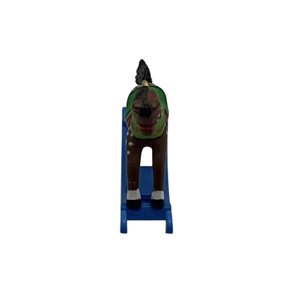 1995 Brown Spotted - Green Rocker Hallmark Ornament (Miniature Rocking Horse) QXM4827 Image4