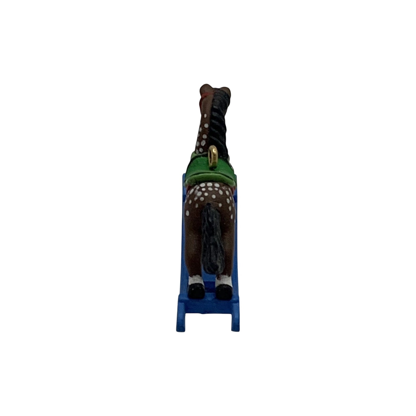 1995 Brown Spotted - Green Rocker Hallmark Ornament (Miniature Rocking Horse) QXM4827 Image6