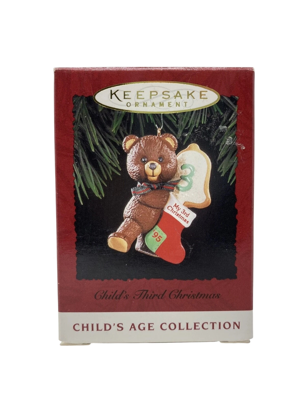 1995 Child's Third Christmas Hallmark Ornament (Child's Age Collection) QX5627