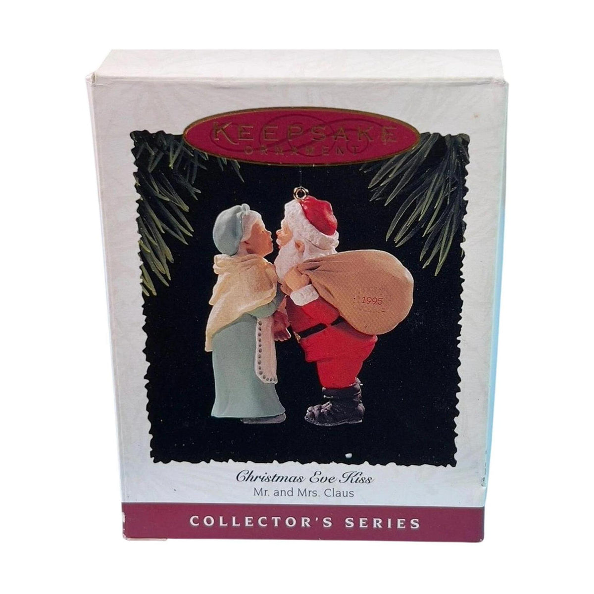 1995 Christmas Eve Kiss Hallmark Ornament (Mr. and Mrs. Claus) QX5157 Image2