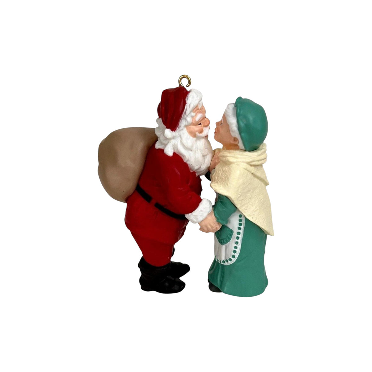 1995 Christmas Eve Kiss Hallmark Ornament (Mr. and Mrs. Claus) QX5157 Image3