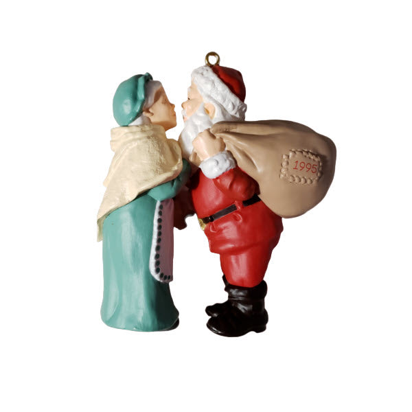 1995 Christmas Eve Kiss Hallmark Ornament (Mr. and Mrs. Claus) QX5157