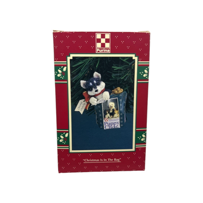 1995 Christmas is in the Bag Enesco Ornament (Puppy Chow) 139645 Image2