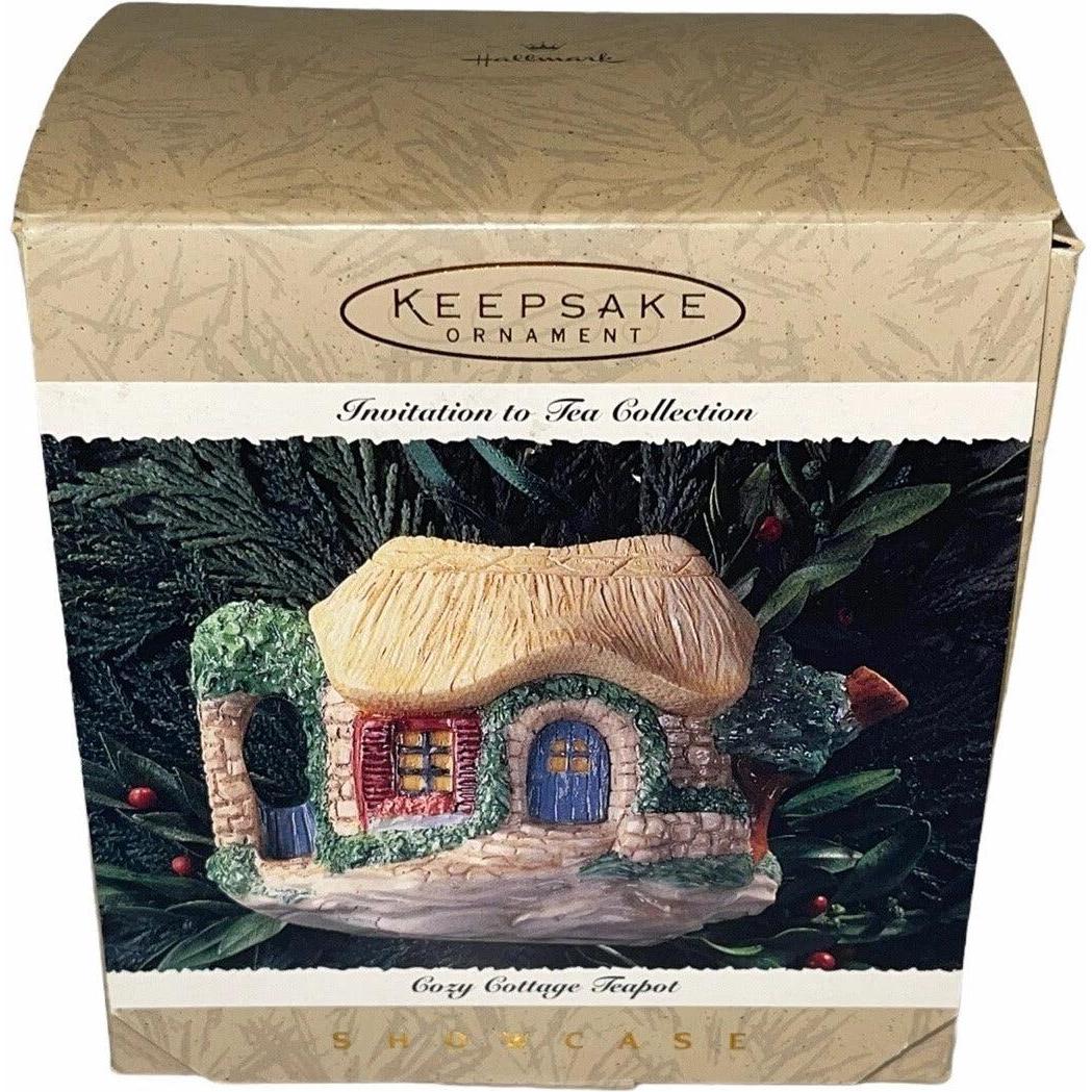 1995 Cozy CottageTeapot Hallmark Ornament (Invitation to Tea) QK1127