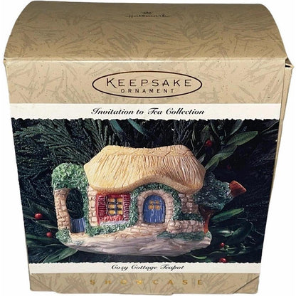 1995 Cozy CottageTeapot Hallmark Ornament (Invitation to Tea) QK1127