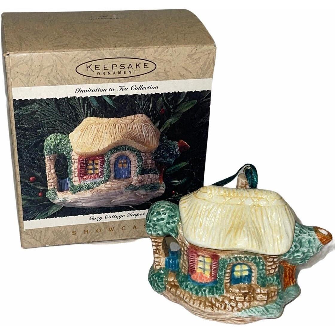 1995 Cozy CottageTeapot Hallmark Ornament (Invitation to Tea) QK1127