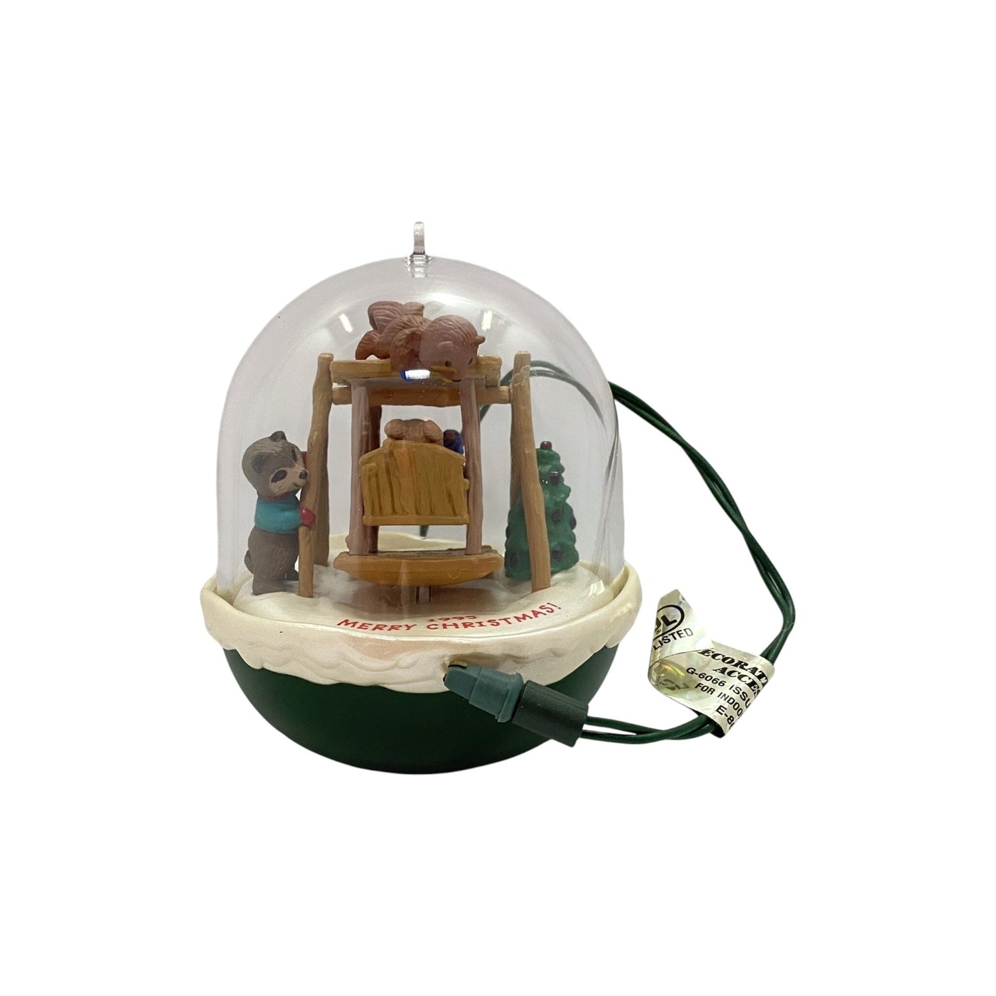 1995 Forest Animal Swinging on a Wooden Swing Hallmark Ornament (Forest Frolics) QLX7299 Image3