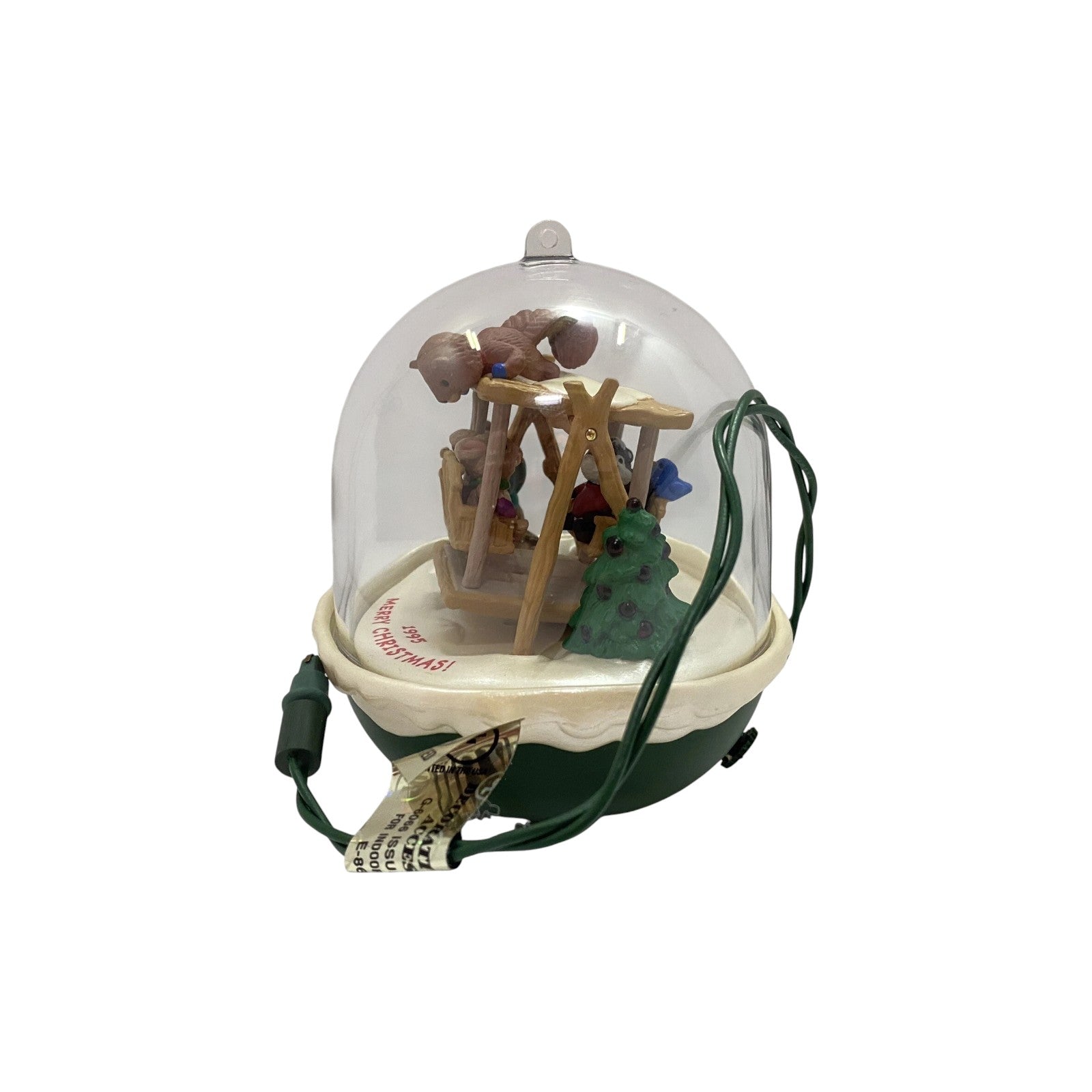 1995 Forest Animal Swinging on a Wooden Swing Hallmark Ornament (Forest Frolics) QLX7299 Image4