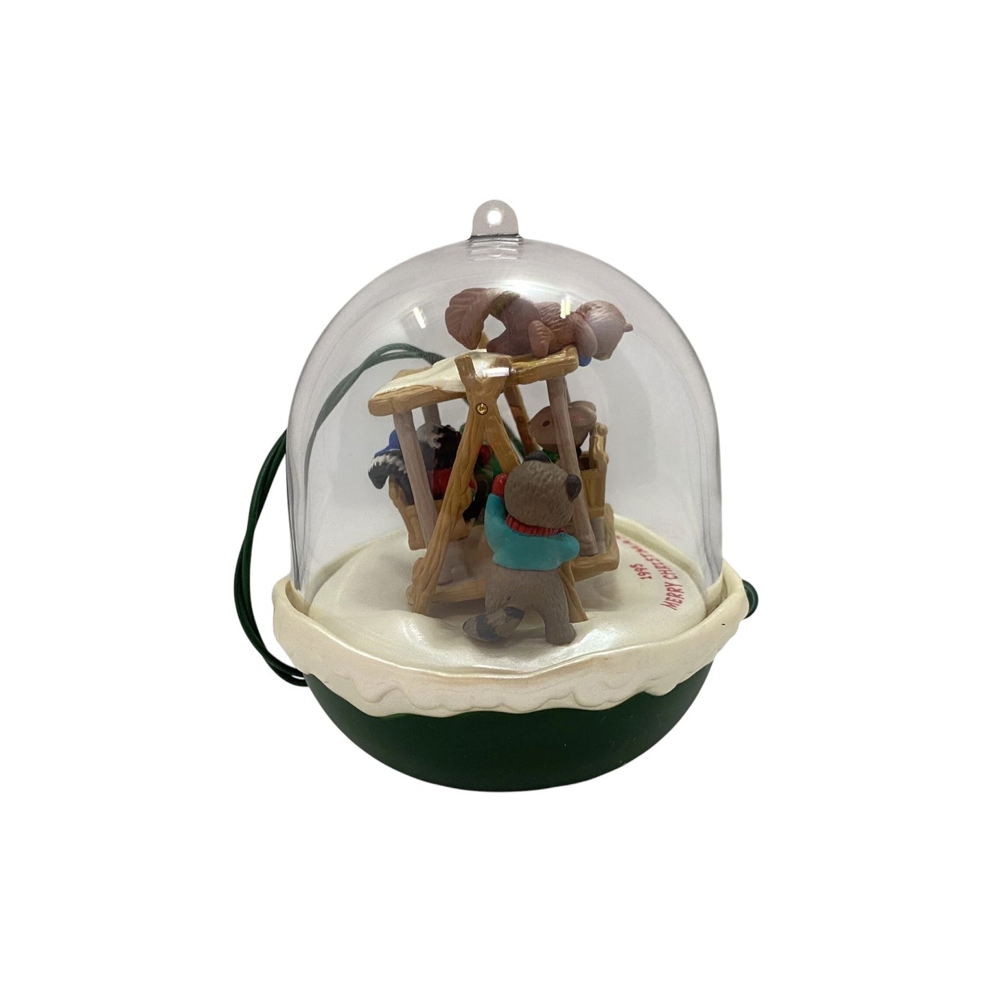 1995 Forest Animal Swinging on a Wooden Swing Hallmark Ornament (Forest Frolics) QLX7299 Image6