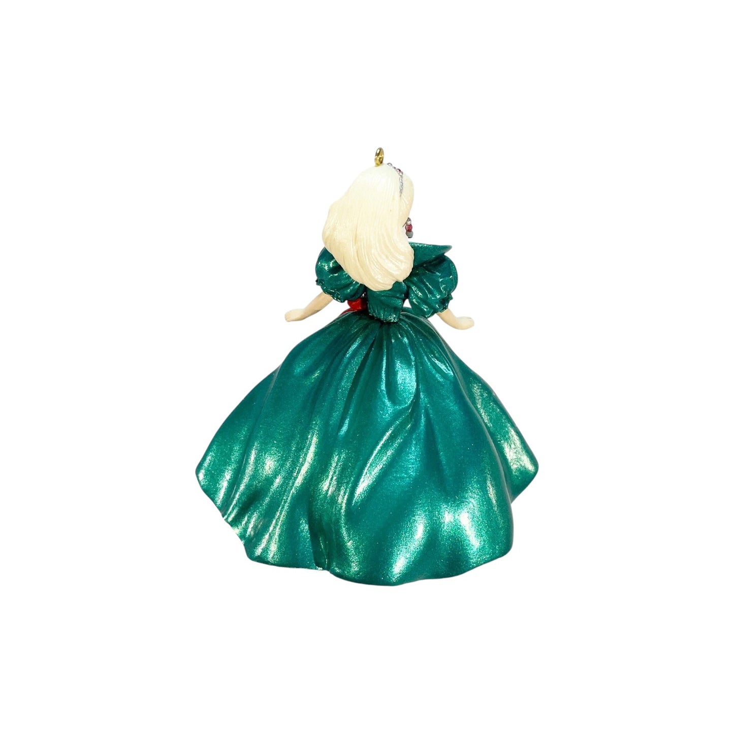 1995 Green/White Hallmark Ornament (Holiday Barbie) QXI5057 Image4