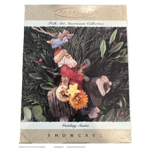 1995 Guiding Santa Hallmark Ornament (Folk Art Americana) QK1037