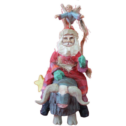 1995 Guiding Santa Hallmark Ornament (Folk Art Americana) QK1037