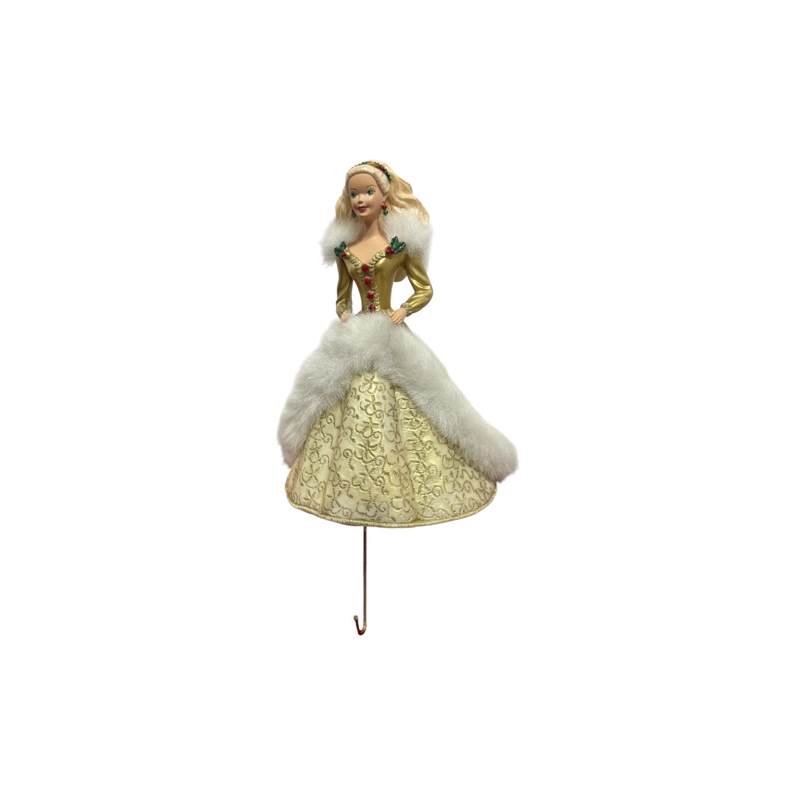 1995 Happy Holiday Barbie Stocking Hanger Hallmark Ornament (Barbie) XSH3119 Image3