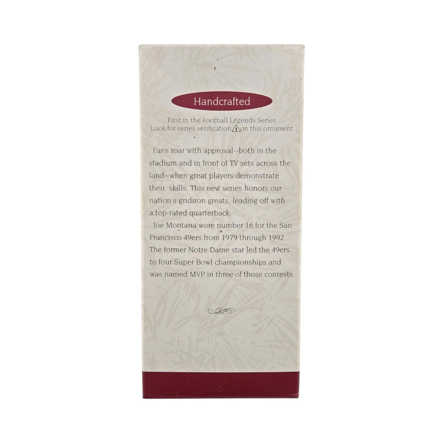 1995 Joe Montana, San Francisco 49ers Hallmark Ornament QXI5759 Image5