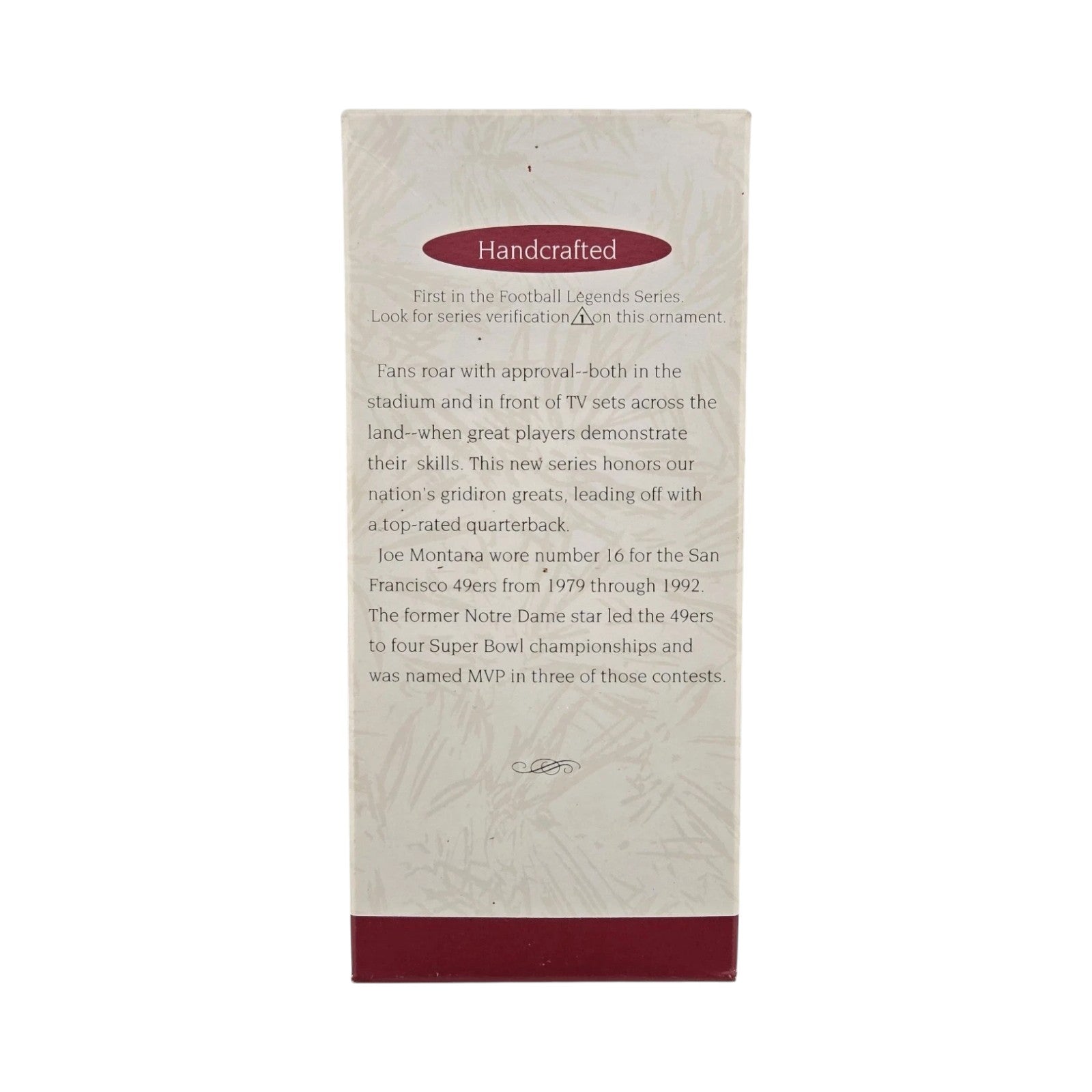 1995 Joe Montana, San Francisco 49ers Hallmark Ornament QXI5759 Image5