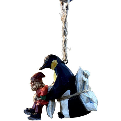 1995 Learning to Skate Hallmark Ornament (Folk Art Americana) QK1047